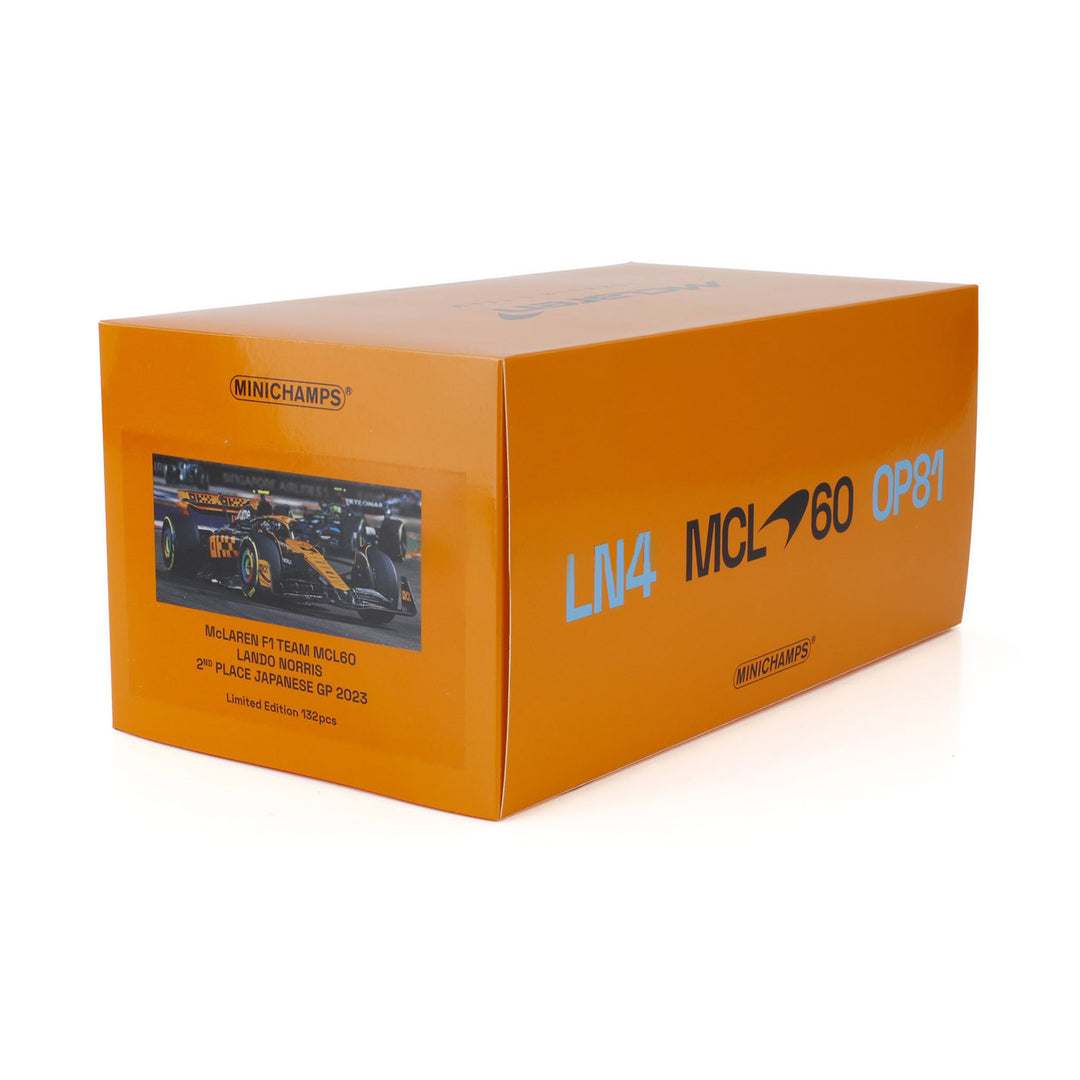 McLaren F1 - #4 Norris MCL60 Japan GP 2nd Place 2023 1:18 Car Model - Car Model - Fueler™ 