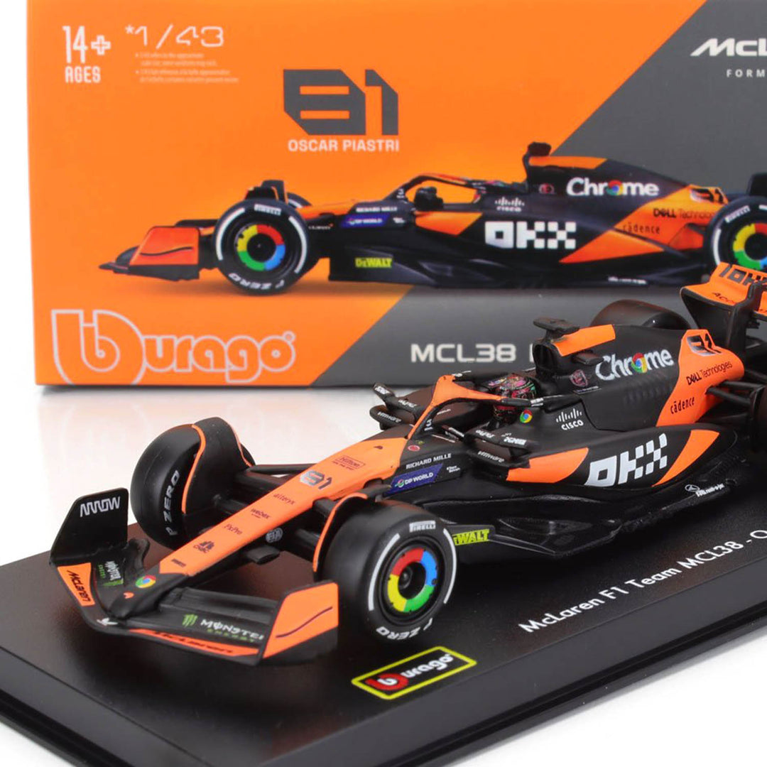 McLaren F1 - #81 Piastri MCL38 Miami GP 1:43 Car Model - Car Model - Fueler™ 