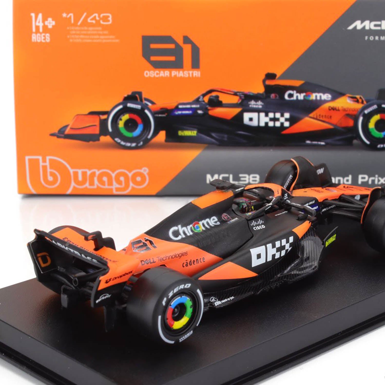 McLaren F1 - #81 Piastri MCL38 Miami GP 1:43 Car Model - Car Model - Fueler™ 