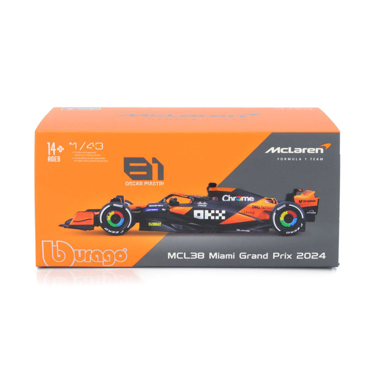 McLaren F1 - #81 Piastri MCL38 Miami GP 1:43 Car Model - Car Model - Fueler™ 