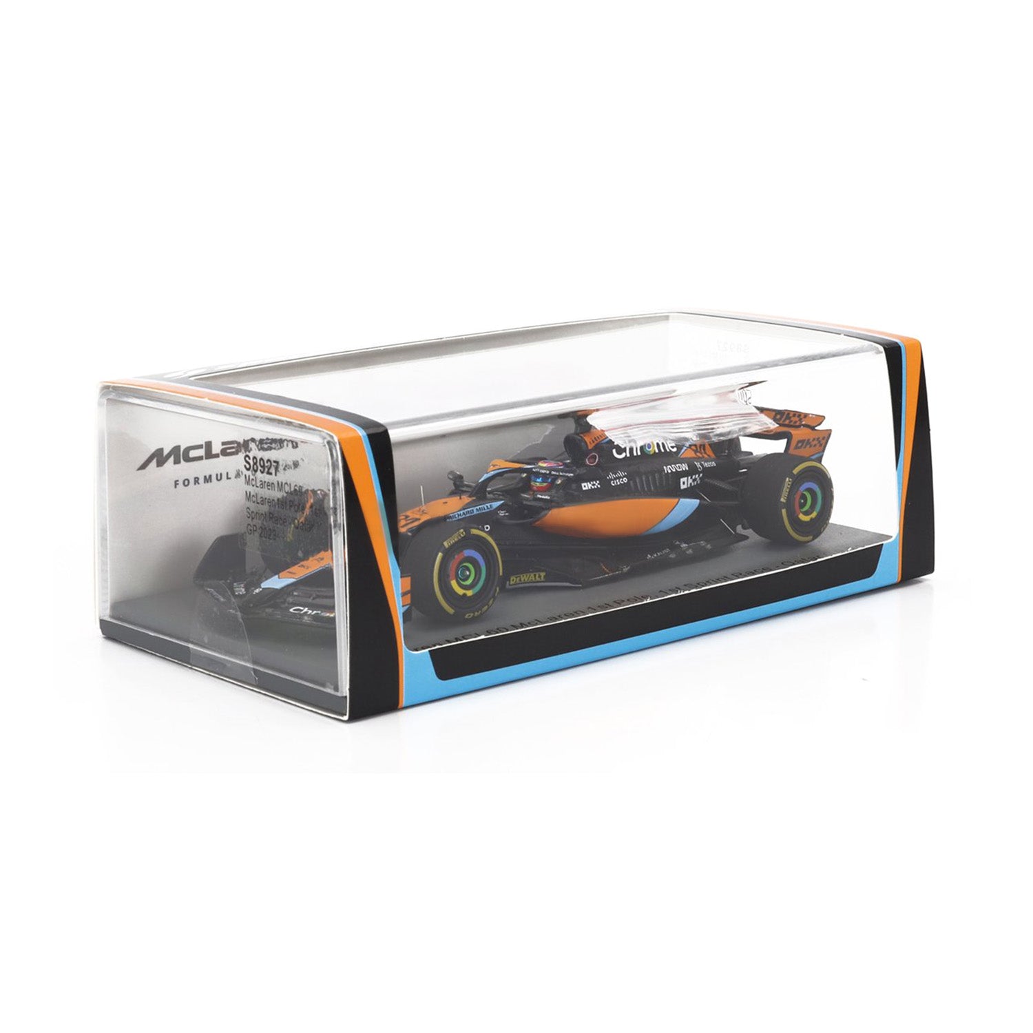 #81 Piastri MCL60 Qatar GP 2023 Winner with Pit Board 1:43 Spark Car Model - McLaren F1 - Fueler™ - S8927 - fueler.store - Car Model