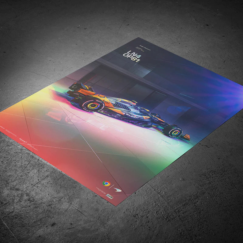 McLaren F1 - Chrome Livery | US Grand Prix 2024 | Collector’s Edition Poster | Large - Poster - Fueler™ 