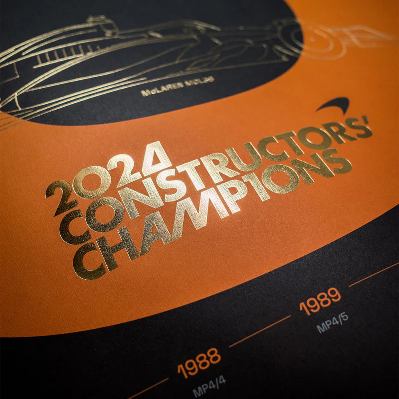 F1® World Constructors' Champions - 2024 - History | Collector's Edition Poster | Large - McLaren F1 - Fueler™ - PROD01005065 - fueler.store - Poster
