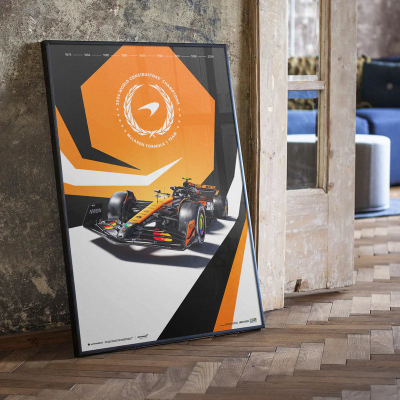 F1® World Constructors' Champions - 2024 | Limited Edition Poster | Large - McLaren F1 - Fueler™ - PROD01005066 - fueler.store - Poster