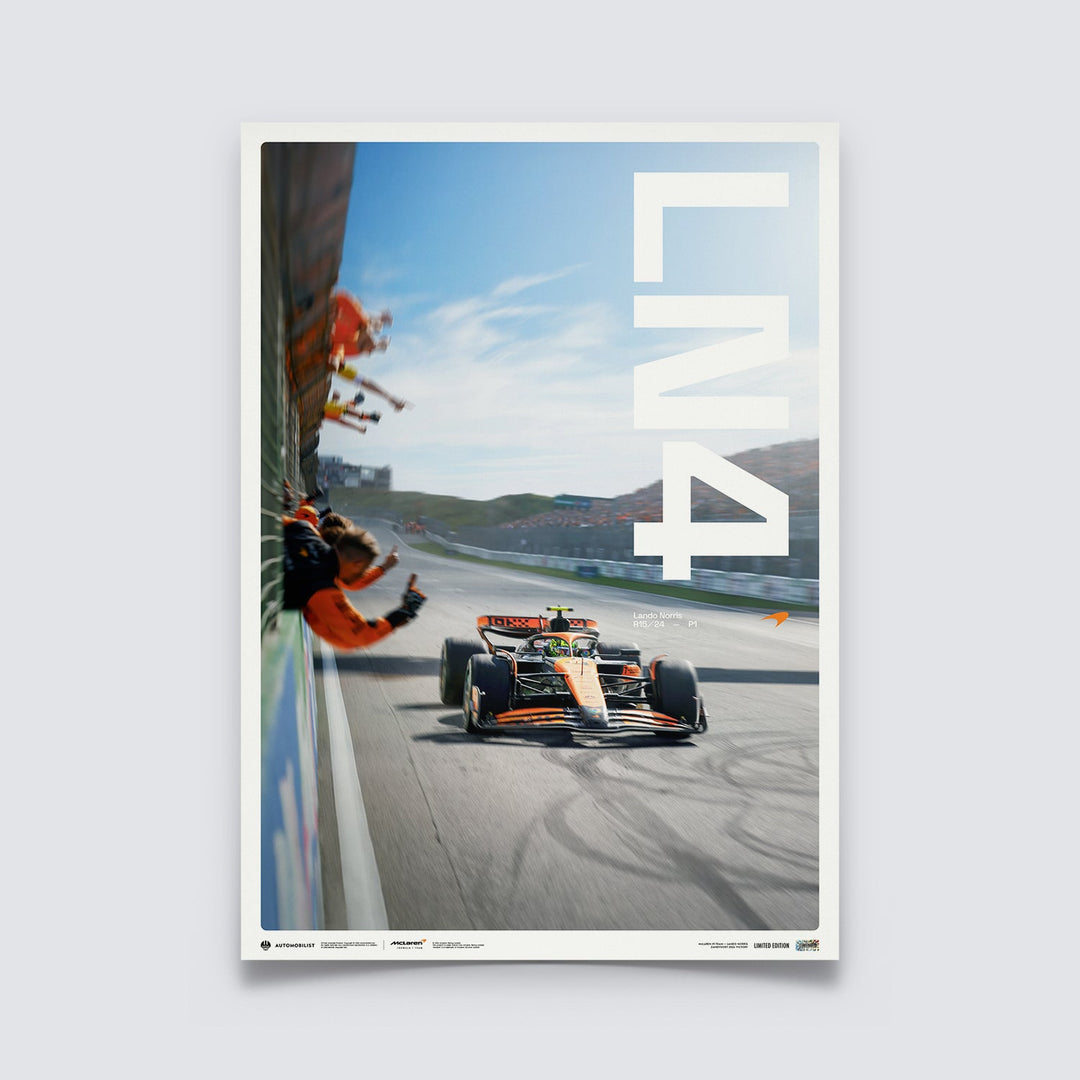 Lando Norris - Zandvoort 2024 Victory | Limited Edition Poster of 500 | Large - McLaren F1 - Fueler™ - PROD01005009 - fueler.store - Poster