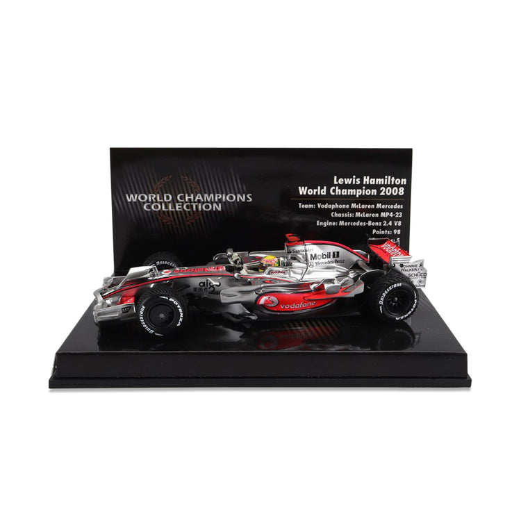 Lewis Hamilton World Champion 2008 Brazil GP 1:43 Minichamps Model Car - McLaren F1 - Fueler™ - 530084332 - fueler.store - Collectibles