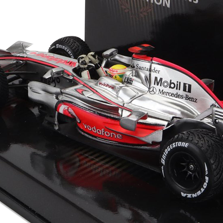 Lewis Hamilton World Champion 2008 Brazil GP 1:43 Minichamps Model Car - McLaren F1 - Fueler™ - 530084332 - fueler.store - Collectibles