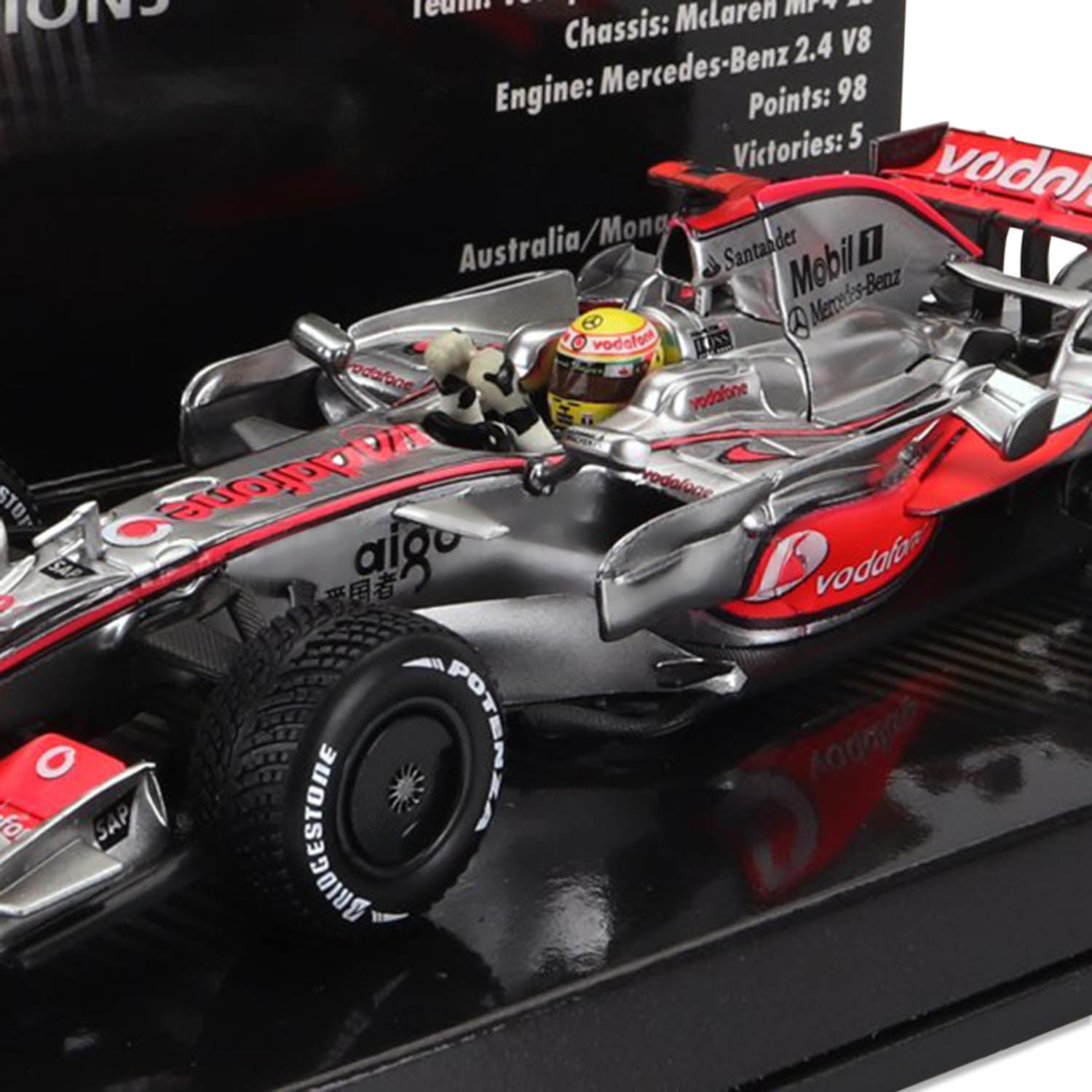 Lewis Hamilton World Champion 2008 Brazil GP 1:43 Minichamps Model Car - McLaren F1 - Fueler™ - 530084332 - fueler.store - Collectibles