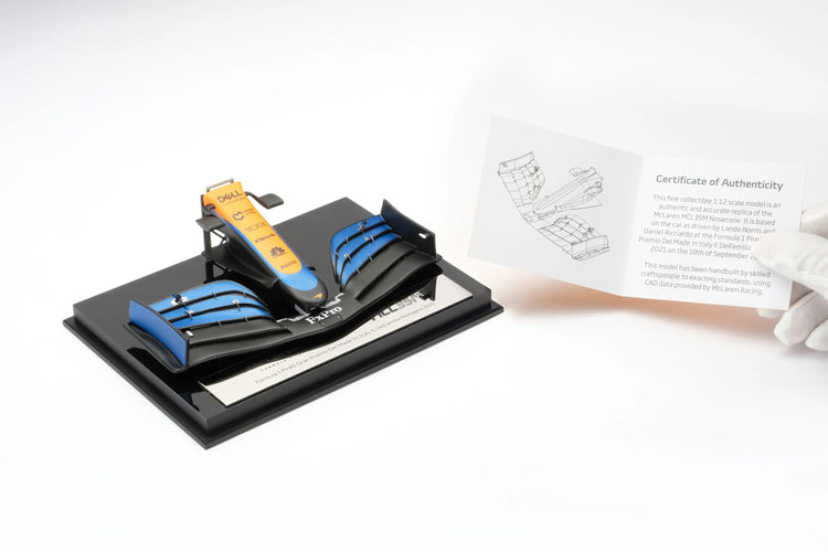 MCL35 Front Wing 2021 Imola Grand Prix Amalgam 1:12 Nosecone - McLaren F1 - Fueler™ - M6183 - fueler.store - Car Model