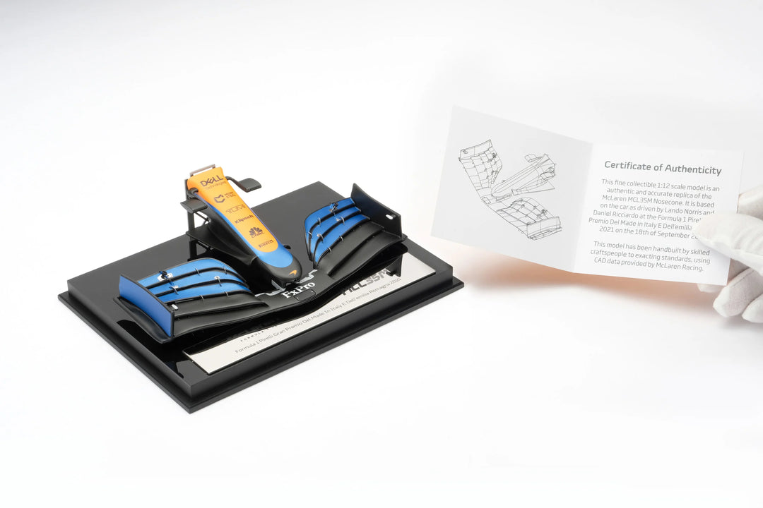 MCL35 Front Wing 2021 Imola Grand Prix Amalgam 1:12 Nosecone - McLaren F1 - Fueler™ - M6183 - fueler.store - Car Model