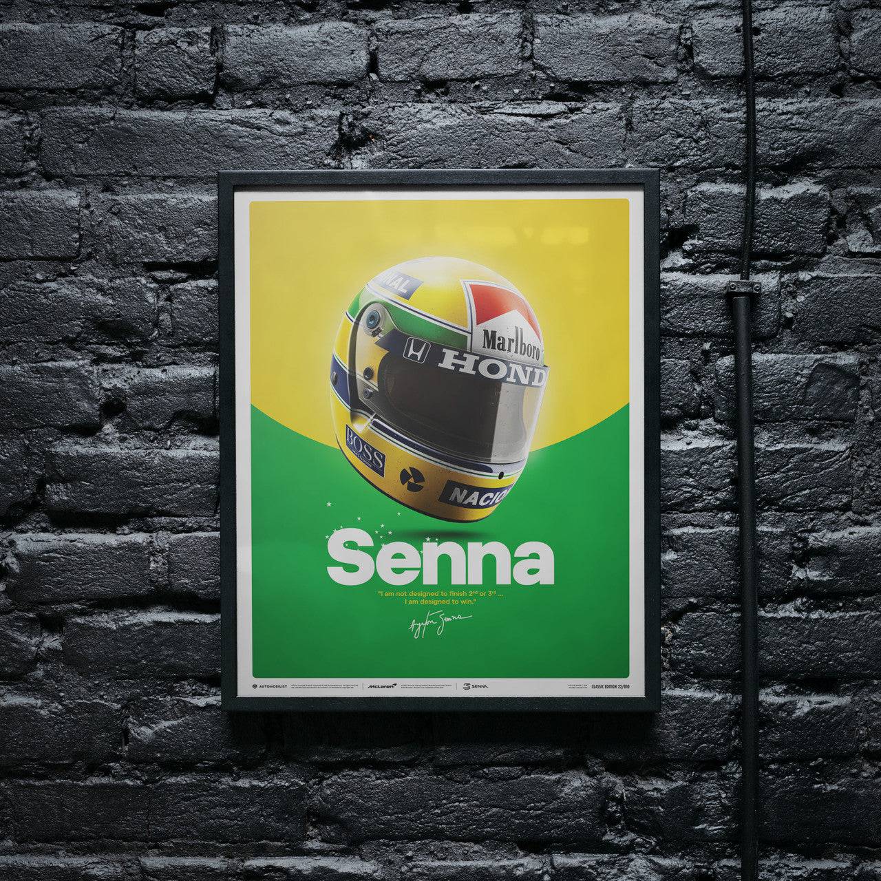 McLaren MP4/4 - Ayrton Senna - Helmet - 35th Anniversary - 1988 | Edition of 200 - McLaren F1 - Fueler™ - PROD01004267 - fueler.store - Poster