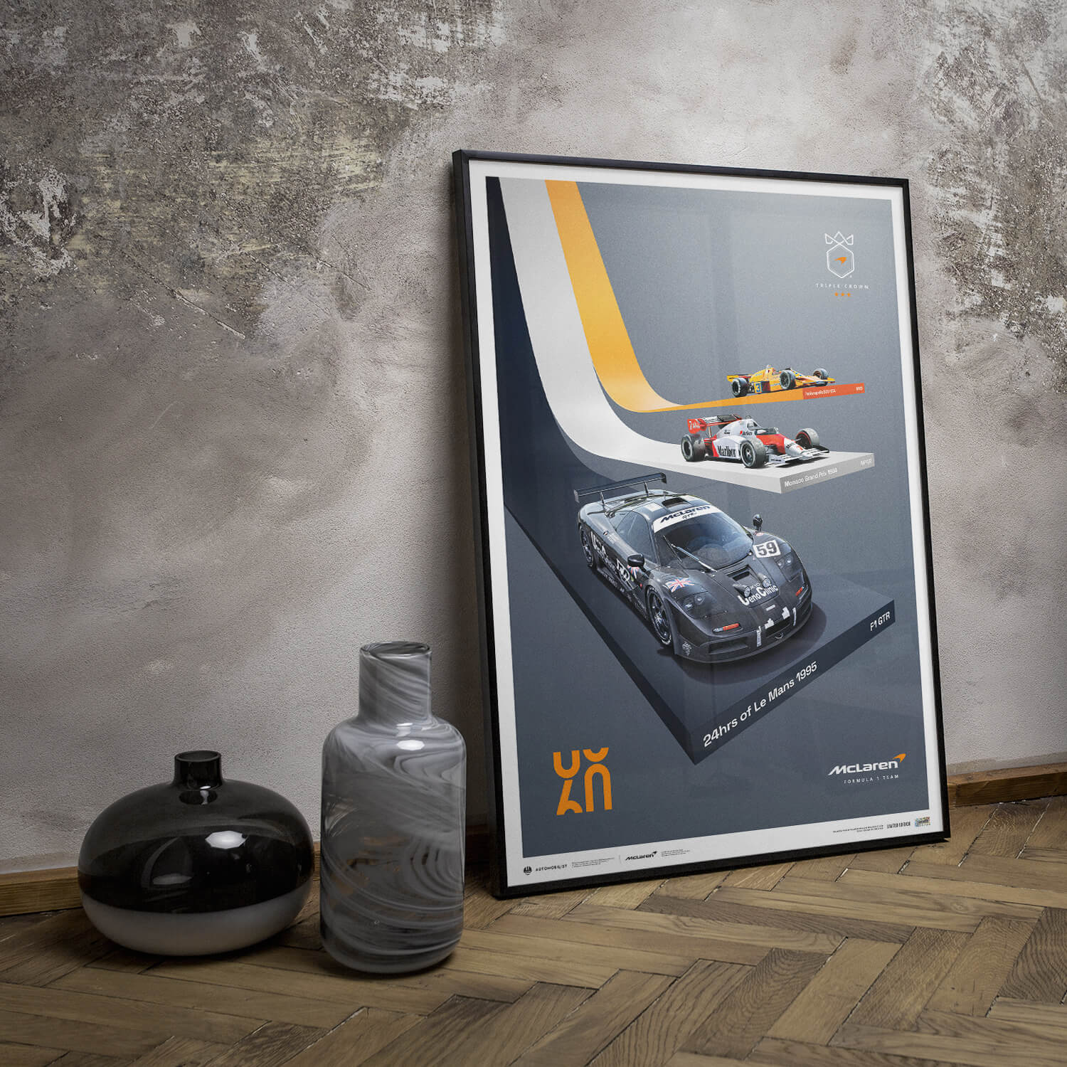 McLaren F1 - McLaren Racing - The Triple Crown - 60th Anniversary - Poster - Fueler™ 