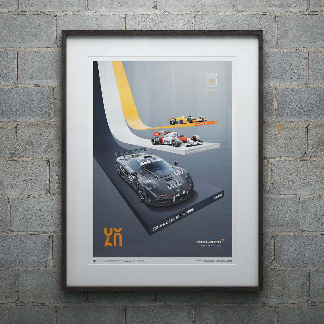 McLaren Racing - The Triple Crown - 60th Anniversary - McLaren F1 - Fueler™ - PROD01004418 - fueler.store - Poster