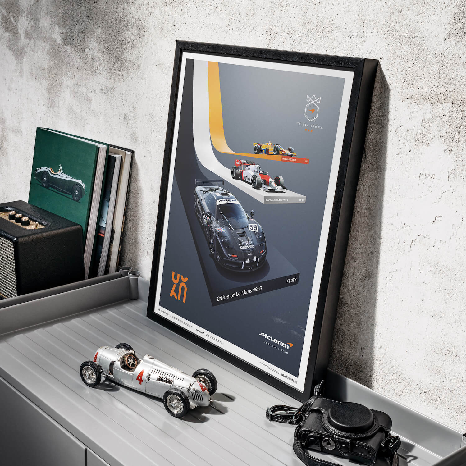 McLaren Racing - The Triple Crown - 60th Anniversary - McLaren F1 - Fueler™ - PROD01004418 - fueler.store - Poster