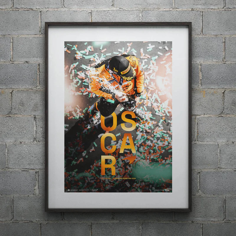 Oscar Piastri | 2024 Maiden Grand Prix Win Hungary | Collector’s Edition Poster | Large - McLaren F1 - Fueler™ - PROD01004998 - fueler.store - Poster