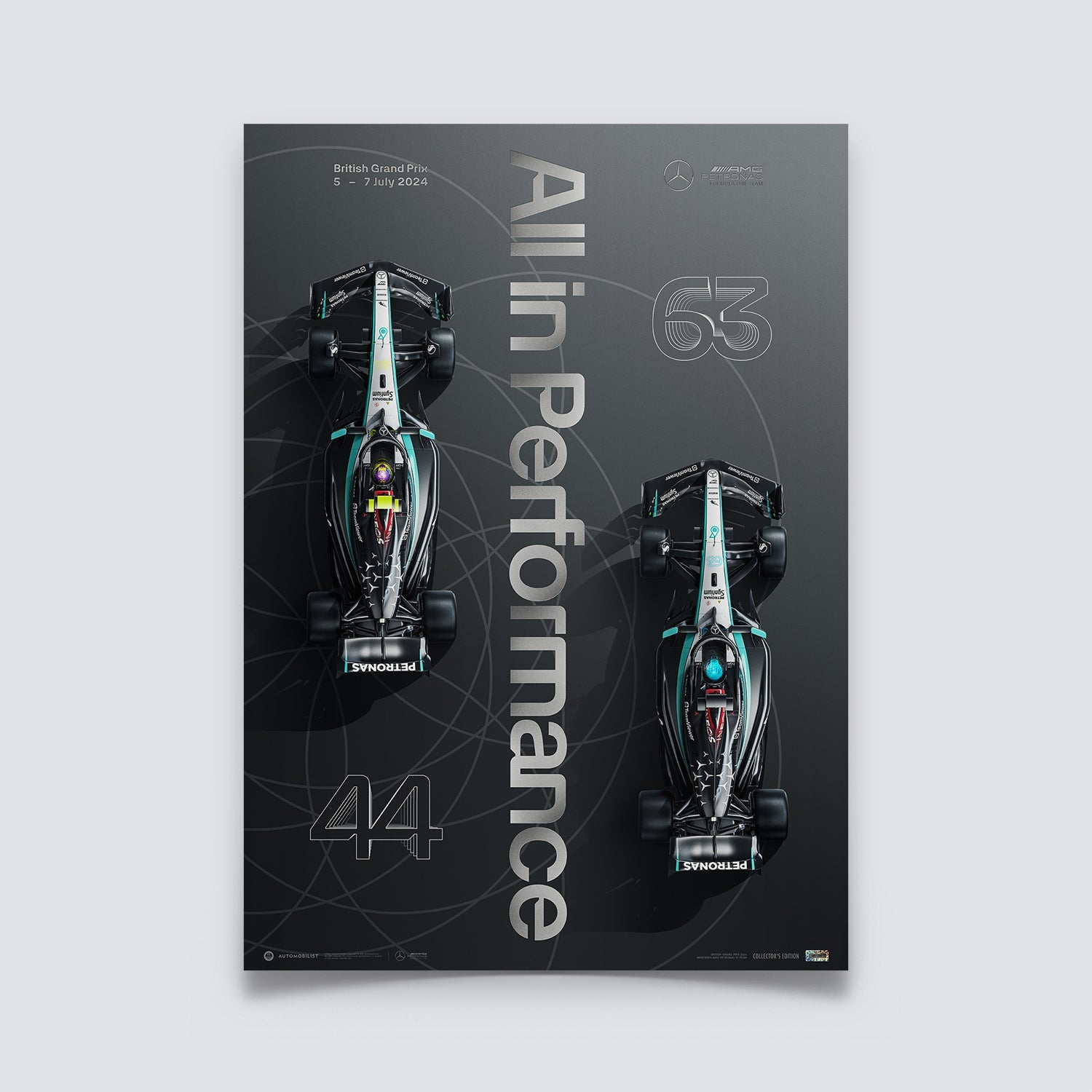 2024 British Grand Prix | Collector’s Edition | Large - Mercedes-AMG Petronas - Fueler™ - PROD01004981 - fueler.store - Poster