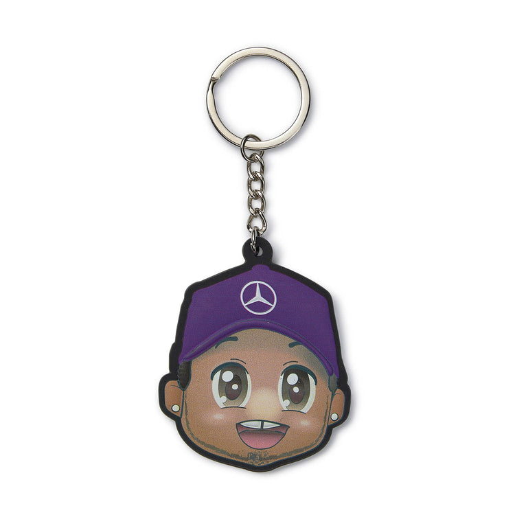 2024 Lewis Hamilton Caricature Keyring - Mercedes-AMG Petronas - Fueler™ 