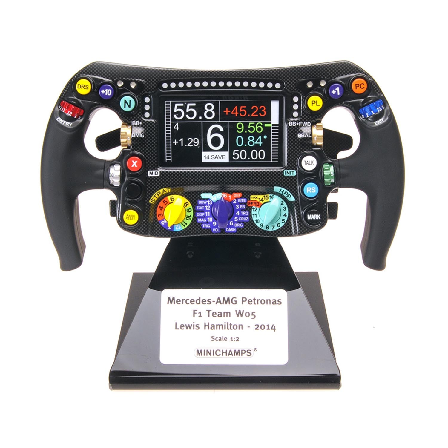 #44 Hamilton 2014 W05 Steering Wheel Replica 1:2 - Mercedes-AMG Petronas - Fueler™ - 247140044 - fueler.store - Collectibles