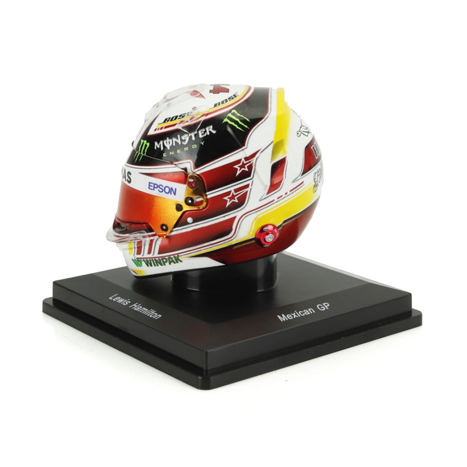 #44 Hamilton 2018 Mexico GP 1:5 Spark Mini Helmet - Mercedes-AMG Petronas - Fueler™ - 5HF172 - fueler.store - Mini Helmet