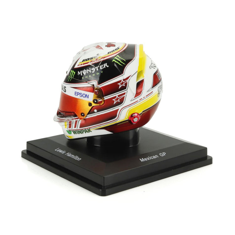 #44 Hamilton 2018 Mexico GP 1:5 Spark Mini Helmet - Mercedes-AMG Petronas - Fueler™ - 5HF172 - fueler.store - Mini Helmet