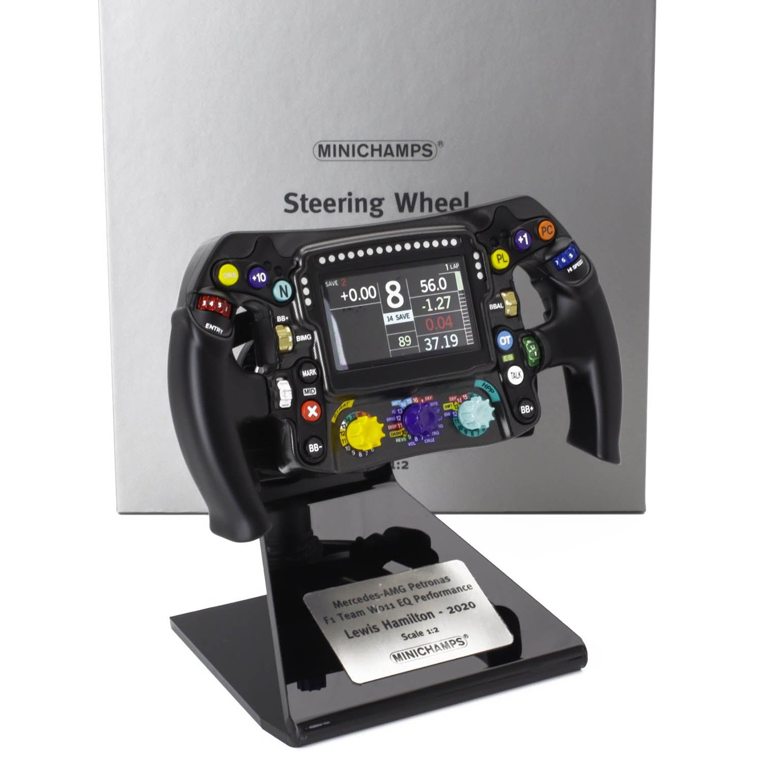 #44 Hamilton W11 World Champion 2020 1:2 Steering Wheel Model - Mercedes-AMG Petronas - Fueler™ - 247200044 - fueler.store - Collectibles