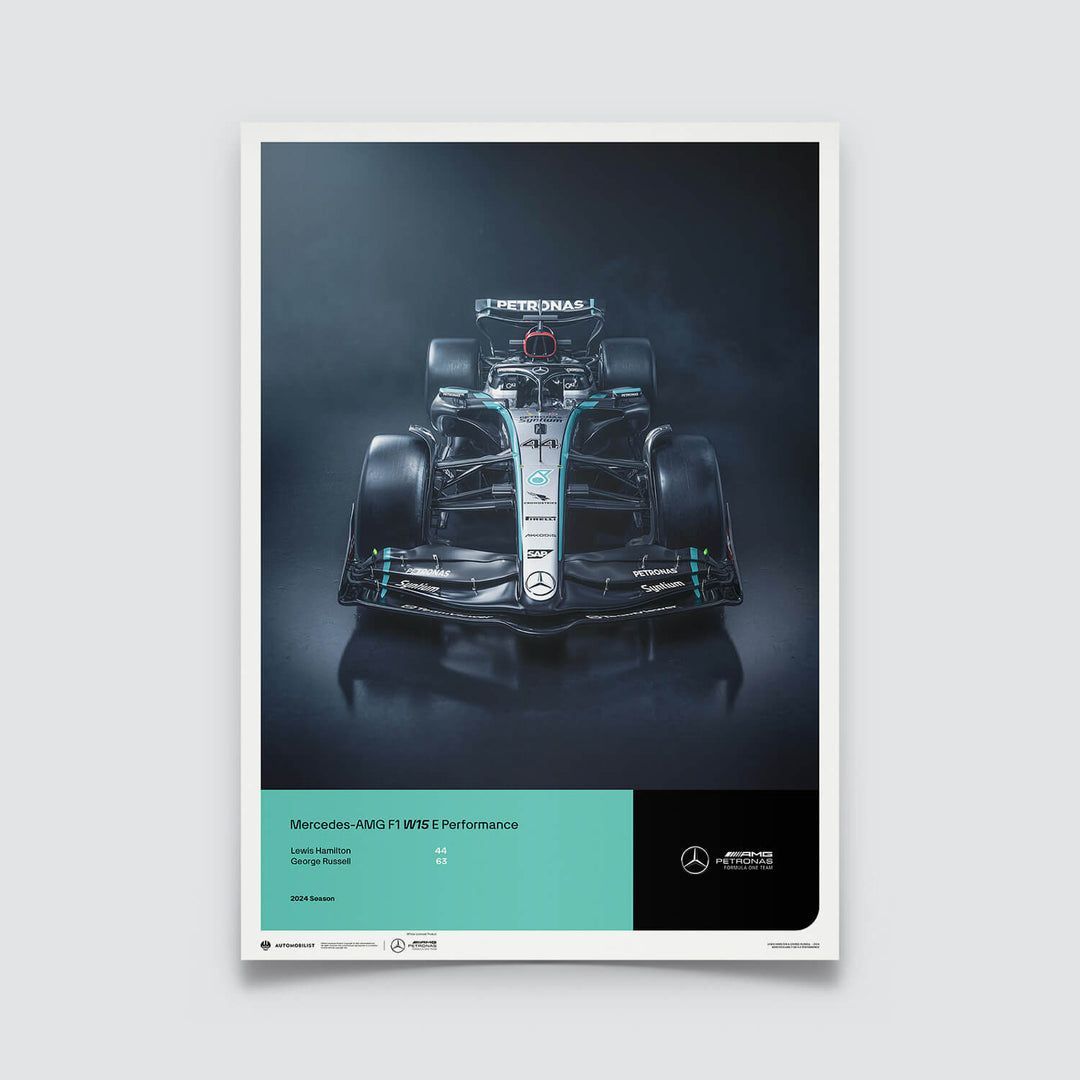 F1 W15 - 2024 | Large - Mercedes-AMG Petronas - Fueler™ - PROD01004864 - fueler.store - Poster