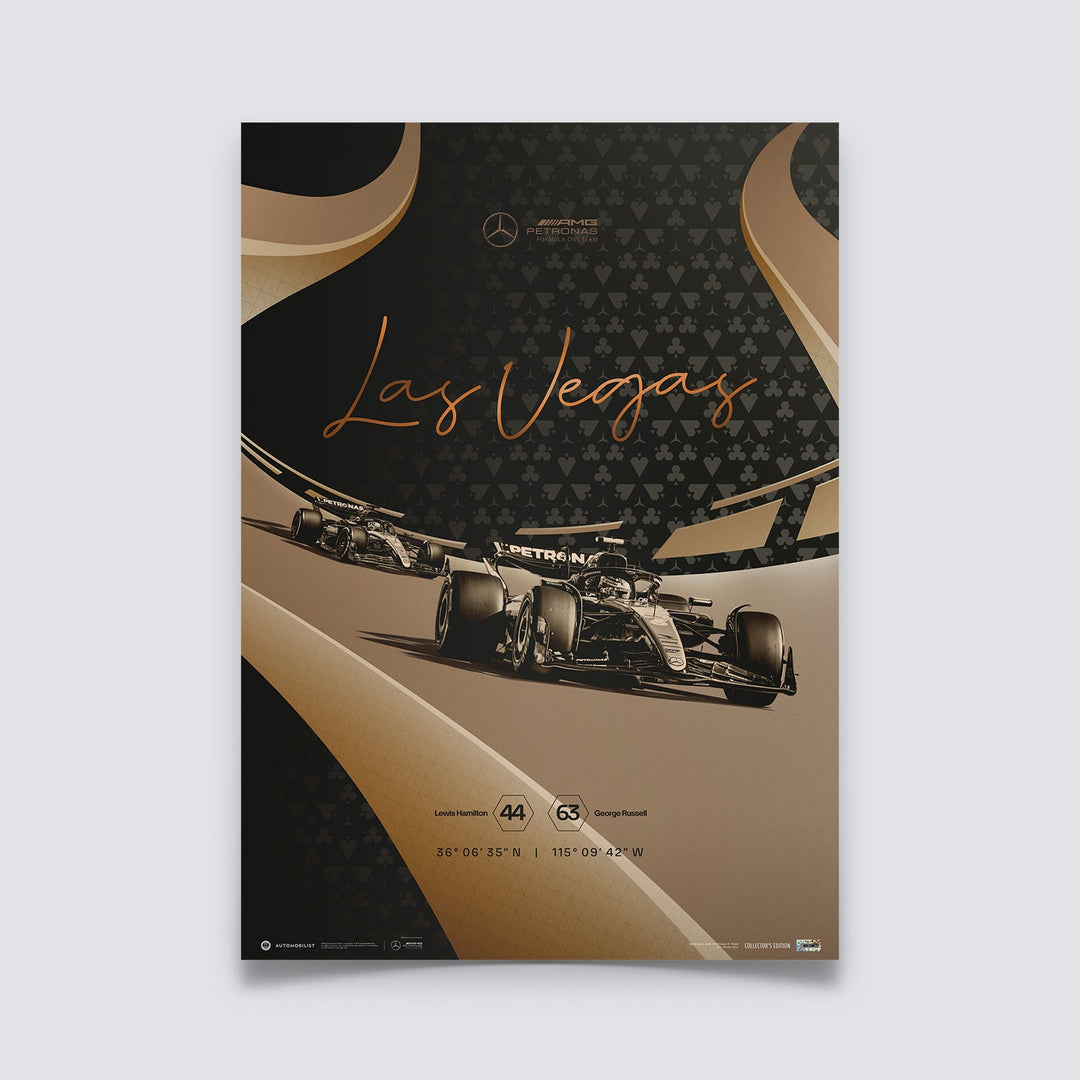 Las Vegas 2024 | Collector’s Edition Poster | Large - Mercedes-AMG Petronas - Fueler™ - PROD01005038 - fueler.store - Poster