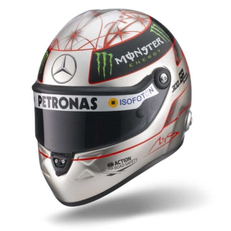 Michael Schumacher 2012 Platin Edition 1:2 Mini Helmet - Mercedes-AMG Petronas - Fueler™ - MH12MSPLT - fueler.store - Collectibles