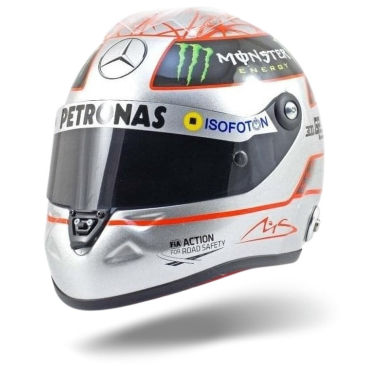 Michael Schumacher 2012 Platin Edition 1:2 Mini Helmet - Mercedes-AMG Petronas - Fueler™ - MH12MSPLT - fueler.store - Collectibles