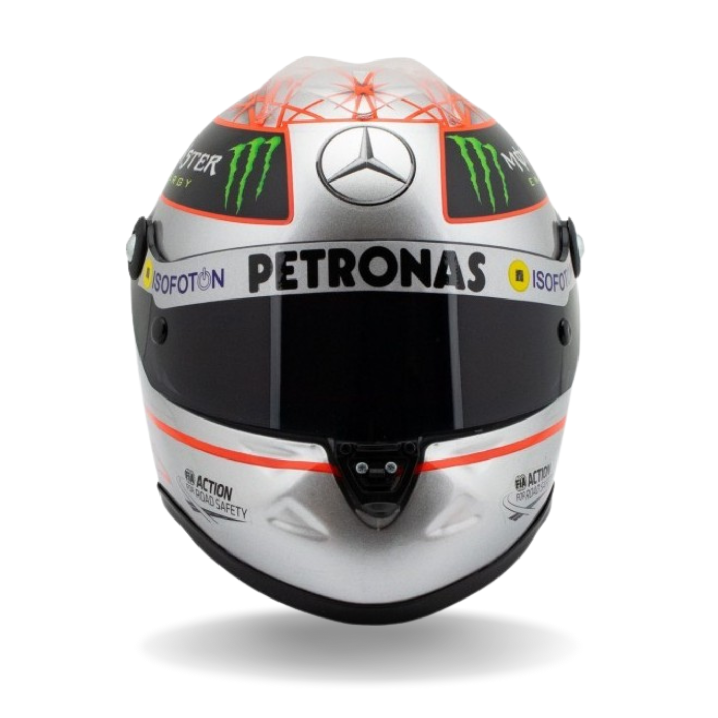 Michael Schumacher 2012 Platin Edition 1:2 Mini Helmet - Mercedes-AMG Petronas - Fueler™ - MH12MSPLT - fueler.store - Collectibles