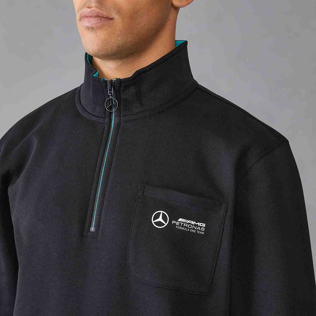 Quarter Zip Sweatshirt - Mercedes-AMG Petronas - Fueler™ - 701227032001220 - fueler.store - Hoody