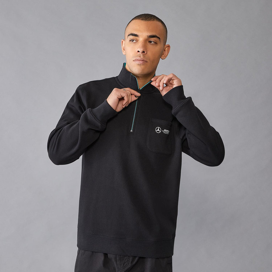 Quarter Zip Sweatshirt - Mercedes-AMG Petronas - Fueler™ - 701227032001220 - fueler.store - Hoody