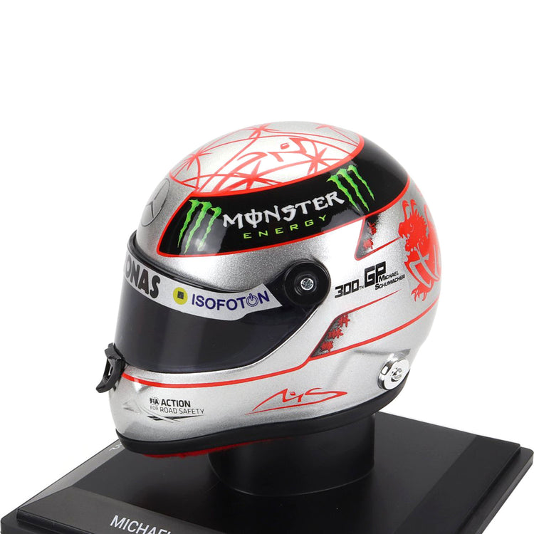 Michael Schumacher 300th GP 2012 1:4 Helmet - Michael Schumacher - Fueler™ - MS-MH-4-2012-P - fueler.store - Collectibles