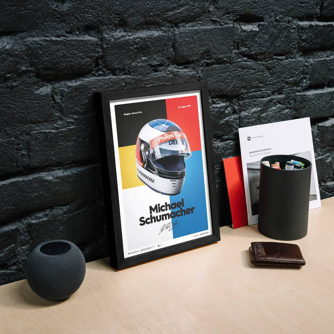 Michael Schumacher - Michael Schumacher - Helmet - 1991 | Edition of 200 - Poster - Fueler™ 