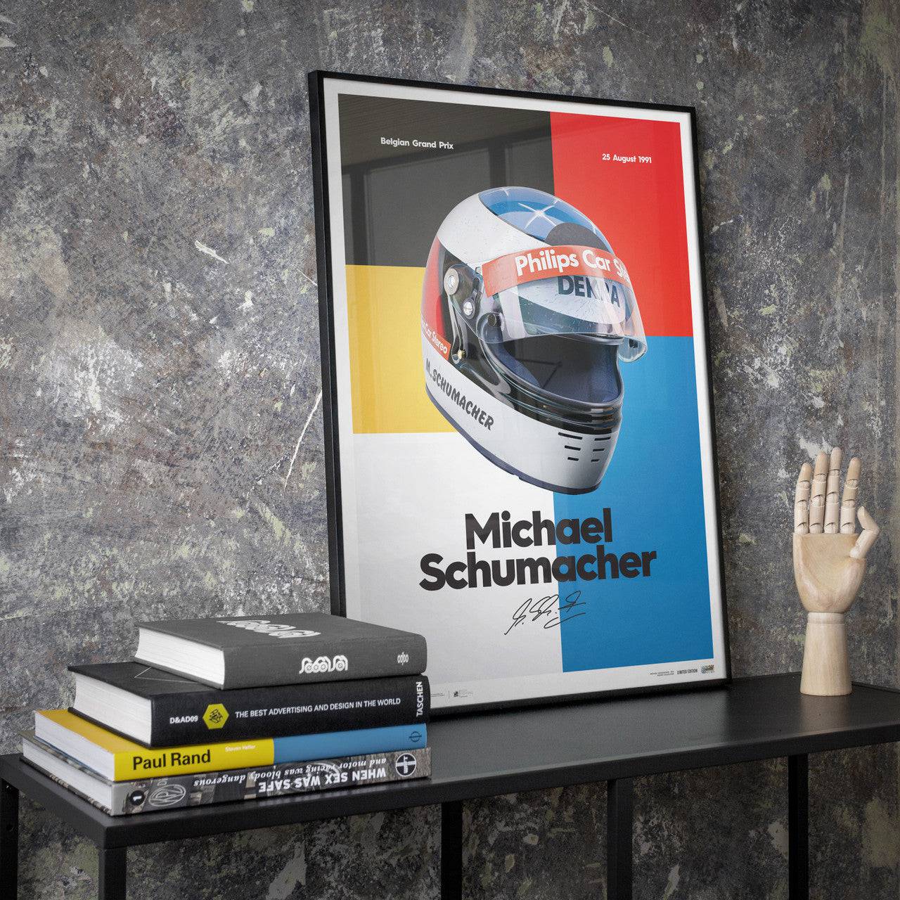 Michael Schumacher - Michael Schumacher - Helmet - 1991 | Edition of 200 - Poster - Fueler™ 