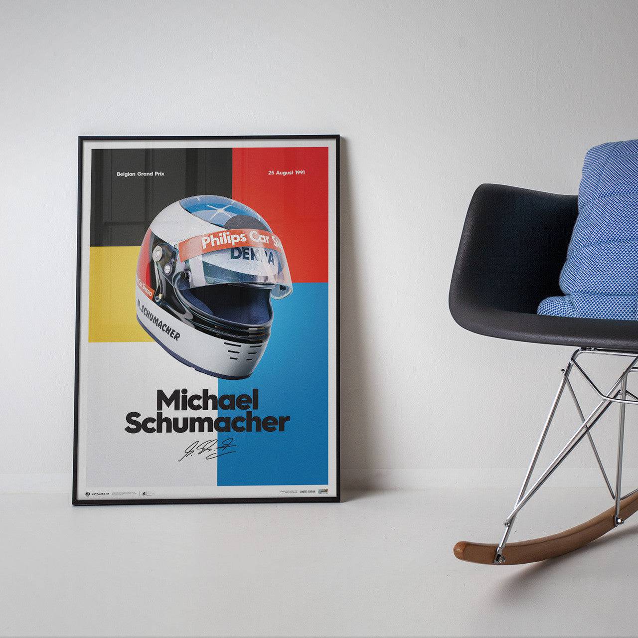 Michael Schumacher - Michael Schumacher - Helmet - 1991 | Edition of 200 - Poster - Fueler™ 