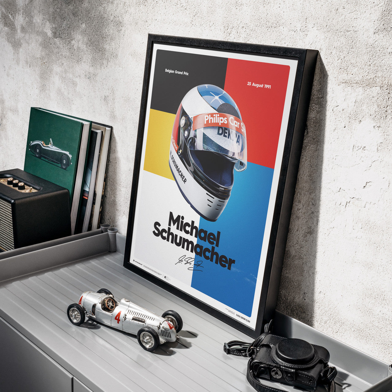 Michael Schumacher - Helmet - 1991 | Edition of 200 - Michael Schumacher - Fueler™ - PROD01004198 - fueler.store - Poster