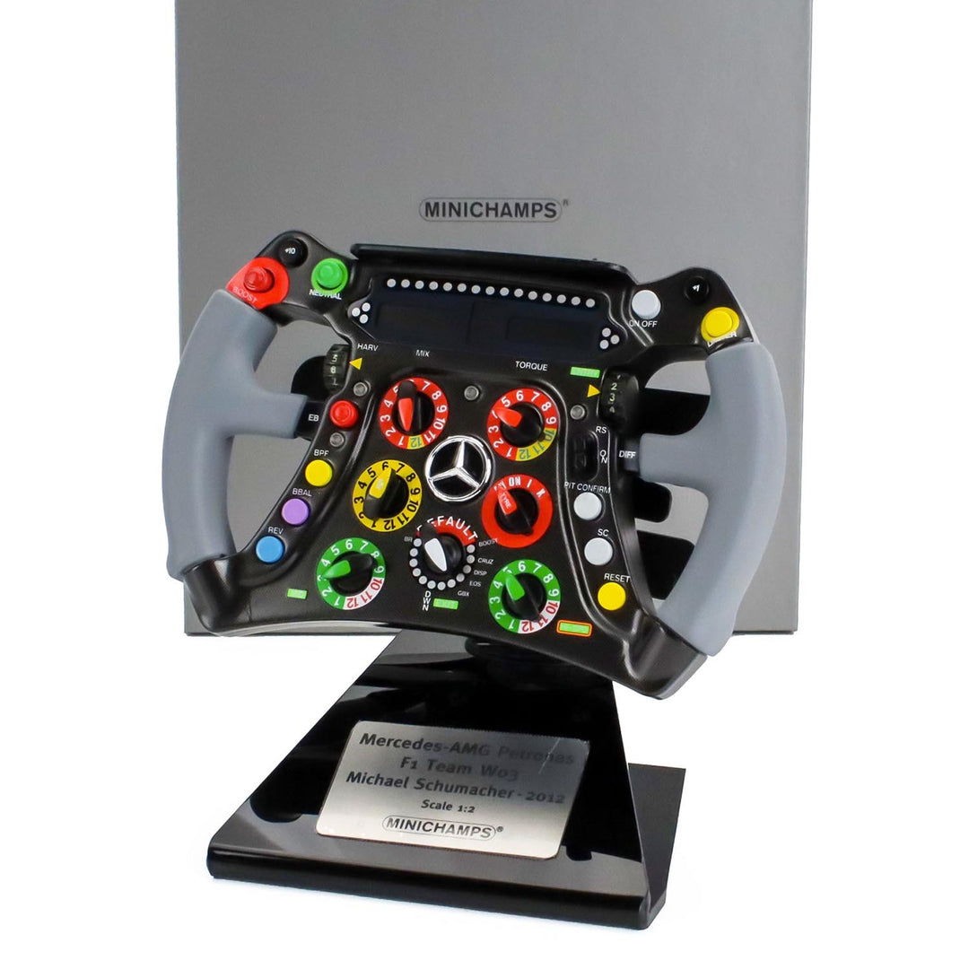 Michael Schumacher - Michael Schumacher MGP W03 2012 Season 1:2 Steering Wheel Model - Collectibles - Fueler™ 