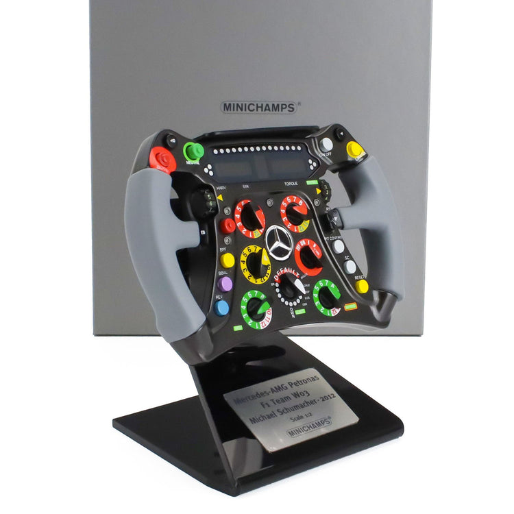 Michael Schumacher MGP W03 2012 Season 1:2 Steering Wheel Model - Michael Schumacher - Fueler™ - 251120007 - fueler.store - Collectibles