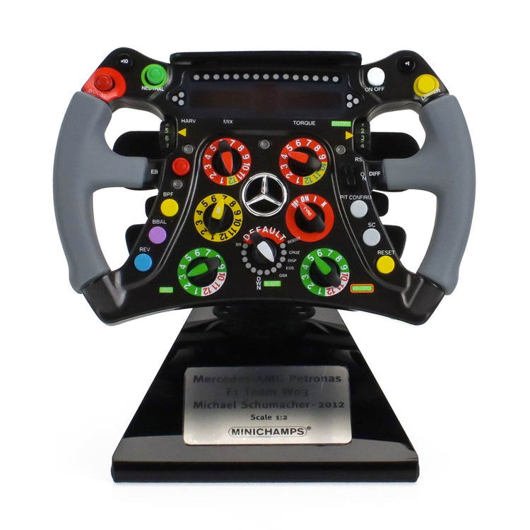 Michael Schumacher - Michael Schumacher MGP W03 2012 Season 1:2 Steering Wheel Model - Collectibles - Fueler™ 