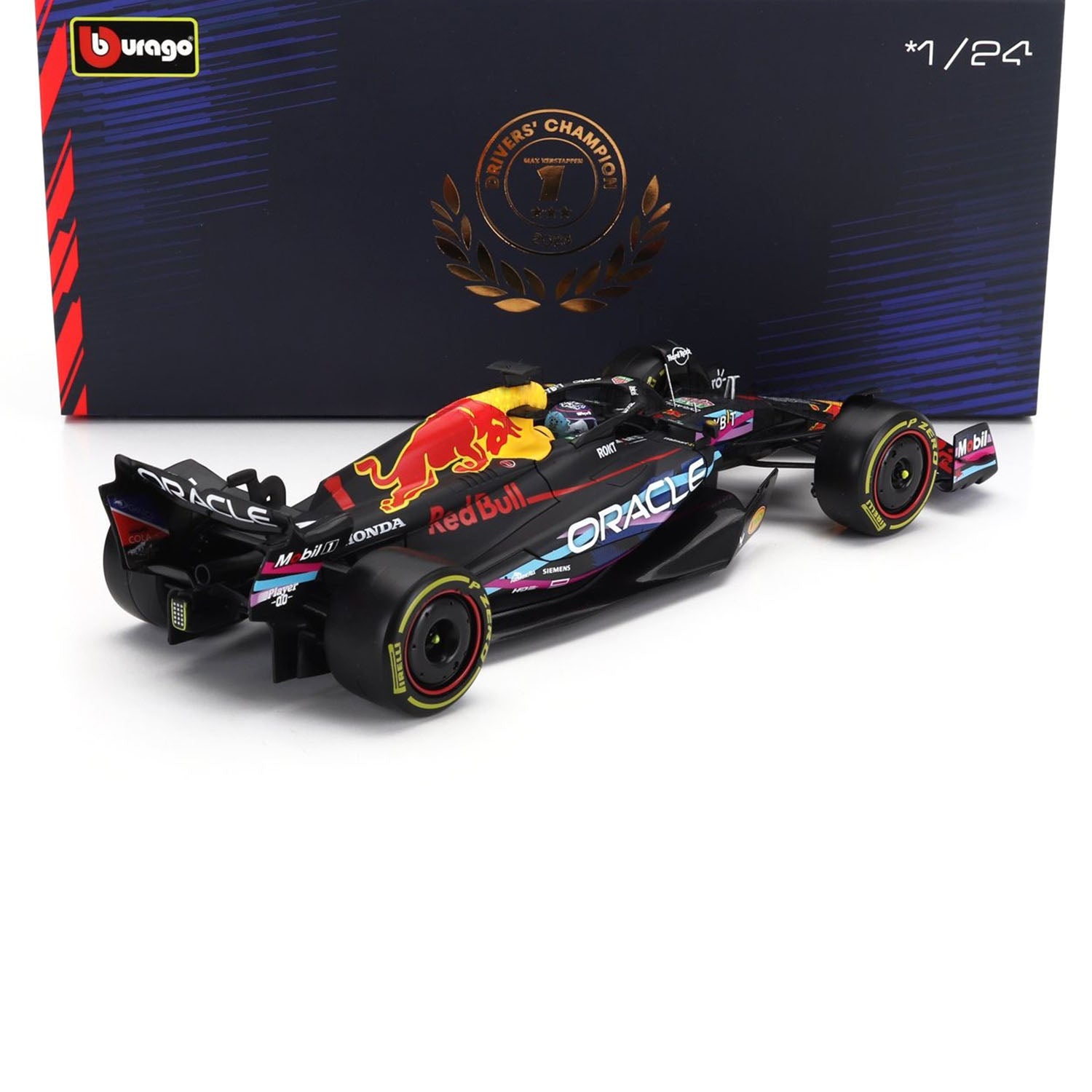 #1 Verstappen RB19 Miami GP Winner 2023 1:24 Car Model - Red Bull Racing - Fueler™ - 18-28030-V-MIAMI - fueler.store - Car Model