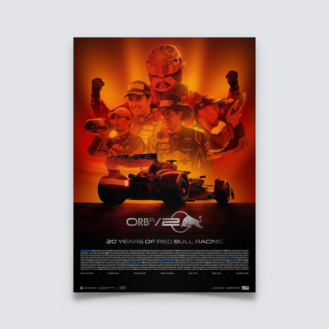 20th Anniversary | 2024 | Collector's Edition Poster | Large - Red Bull Racing - Fueler™ - PROD01005004 - fueler.store - Poster