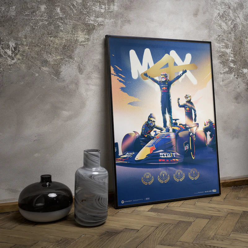 M4X Verstappen - 2024 F1® World Drivers' Champion | Collector’s Edition | Large - Red Bull Racing - Fueler™ - PROD01005070 - fueler.store - Poster