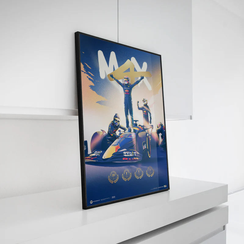 M4X Verstappen - 2024 F1® World Drivers' Champion | Collector’s Edition | Large - Red Bull Racing - Fueler™ - PROD01005070 - fueler.store - Poster