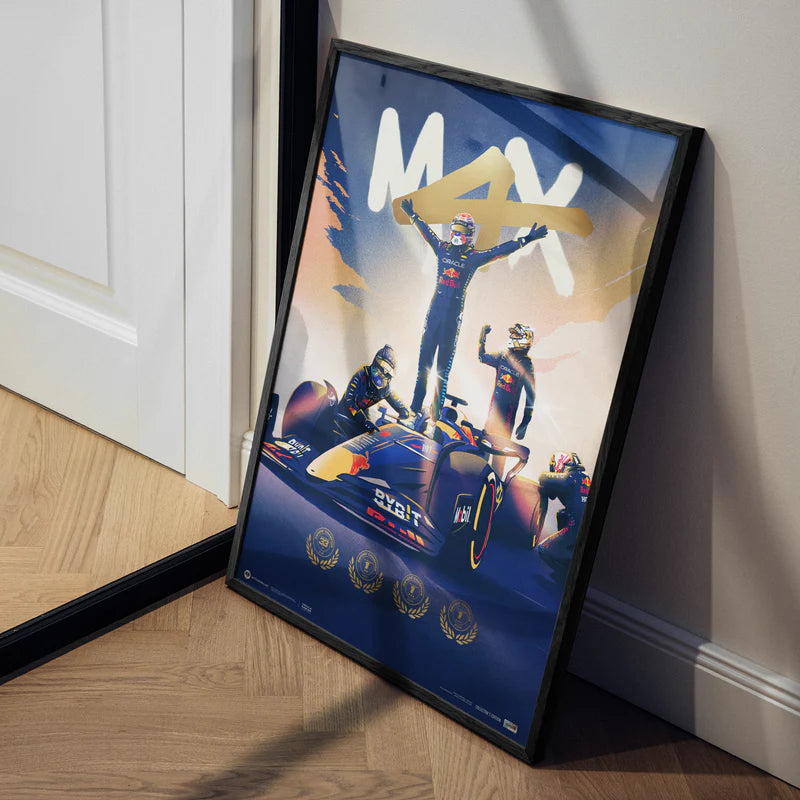 M4X Verstappen - 2024 F1® World Drivers' Champion | Collector’s Edition | Large - Red Bull Racing - Fueler™ - PROD01005070 - fueler.store - Poster