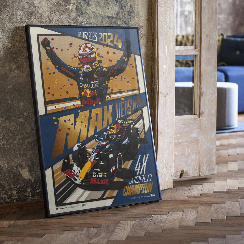 M4X Verstappen - 2024 F1® World Drivers' Champion | Collector's Edition Poster | Cito | Large - Red Bull Racing - Fueler™ - PROD01005064 - fueler.store - Poster