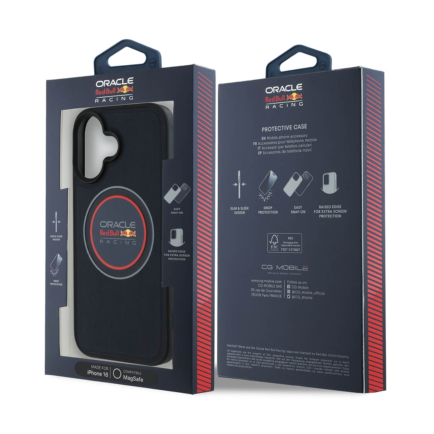 MagSafe PU Leather iPhone Case - Red Bull Racing - Fueler™ - RBHMP16S24-7121 - fueler.store - Accessories & Gifts