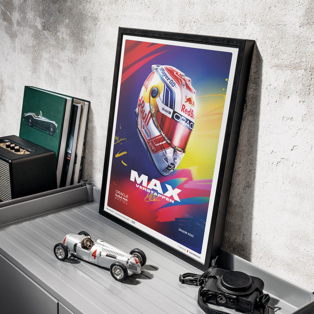 Max Verstappen - Helmet - 2023 | Large - Red Bull Racing - Fueler™ - PROD01004514 - fueler.store - Poster