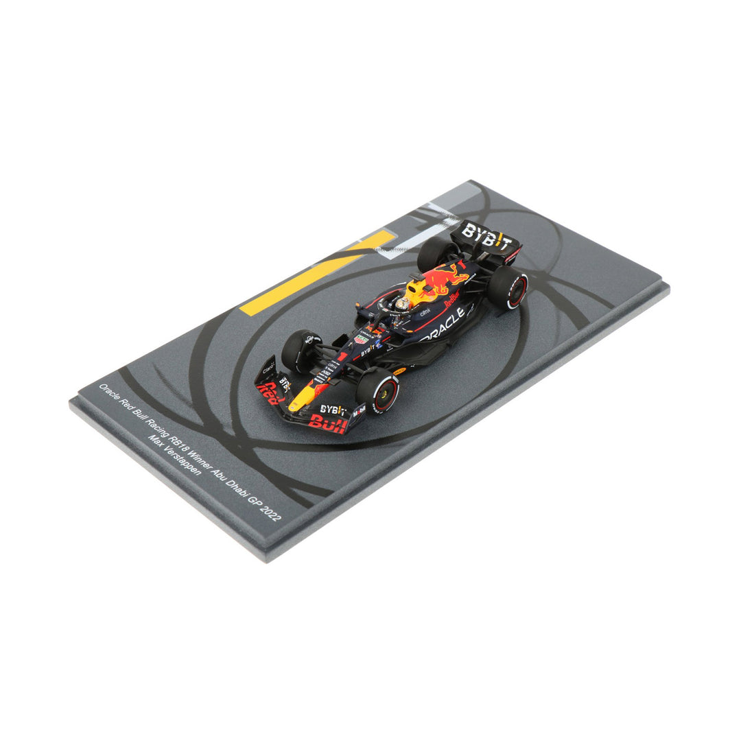 RB18 Max Verstappen #1 Abu Dhabi GP Winner 1:43 Scale (Wide Base) - Red Bull Racing - Fueler store