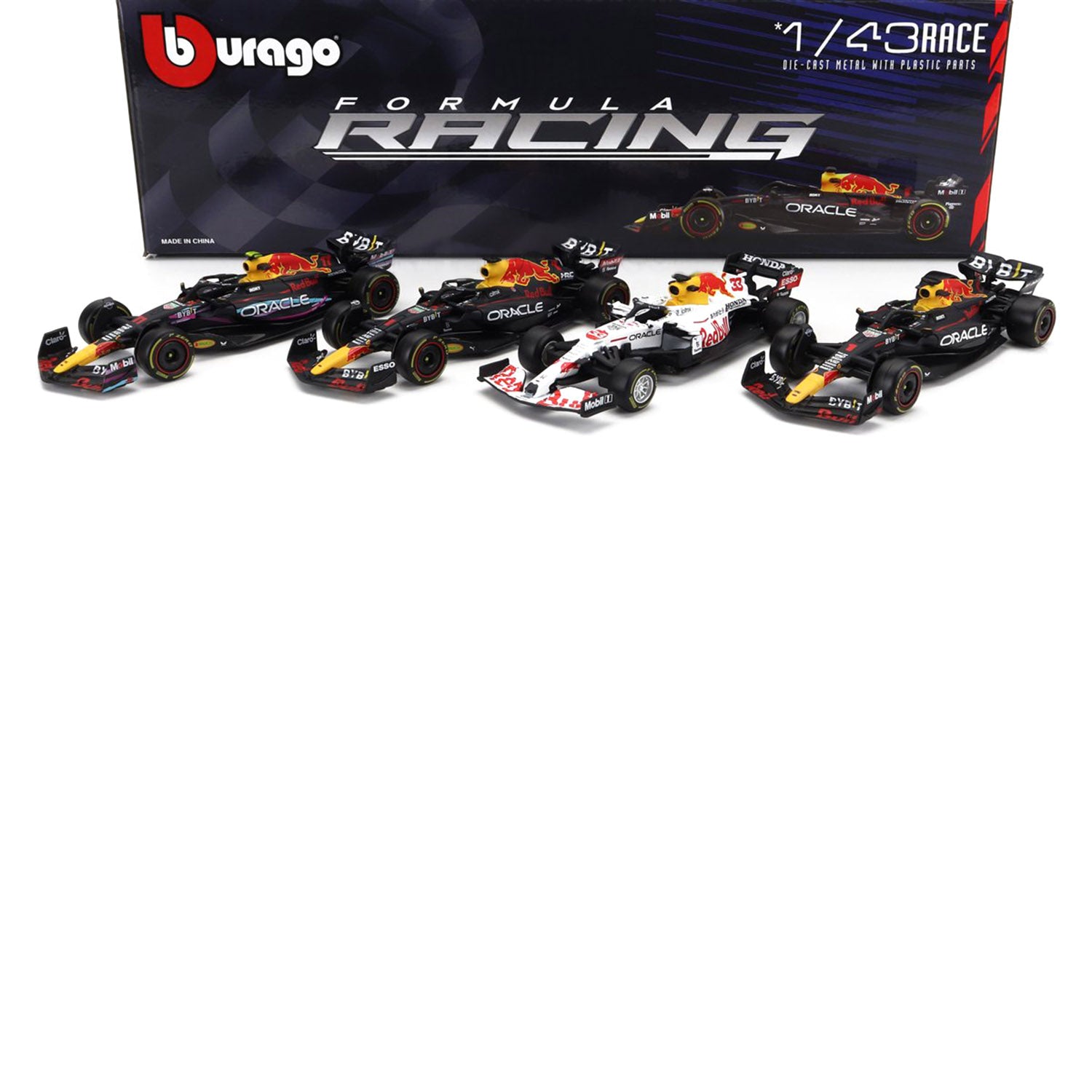 RBR Set of 4 1:43 Car Models - Red Bull Racing - Fueler™ - BU38092-PACK4 - fueler.store - Collectibles